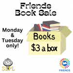 Friends Book Sale-$3 Box Sale!